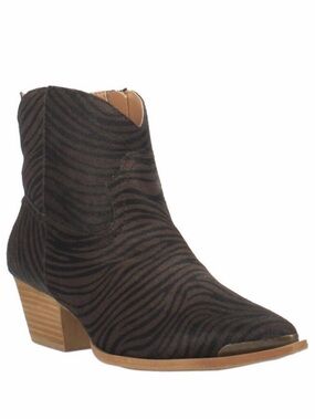Dingo Western Zebra Hairy Up Boots NWT Sz 9 Booties